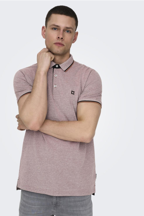 Only & Sons roze heren polo