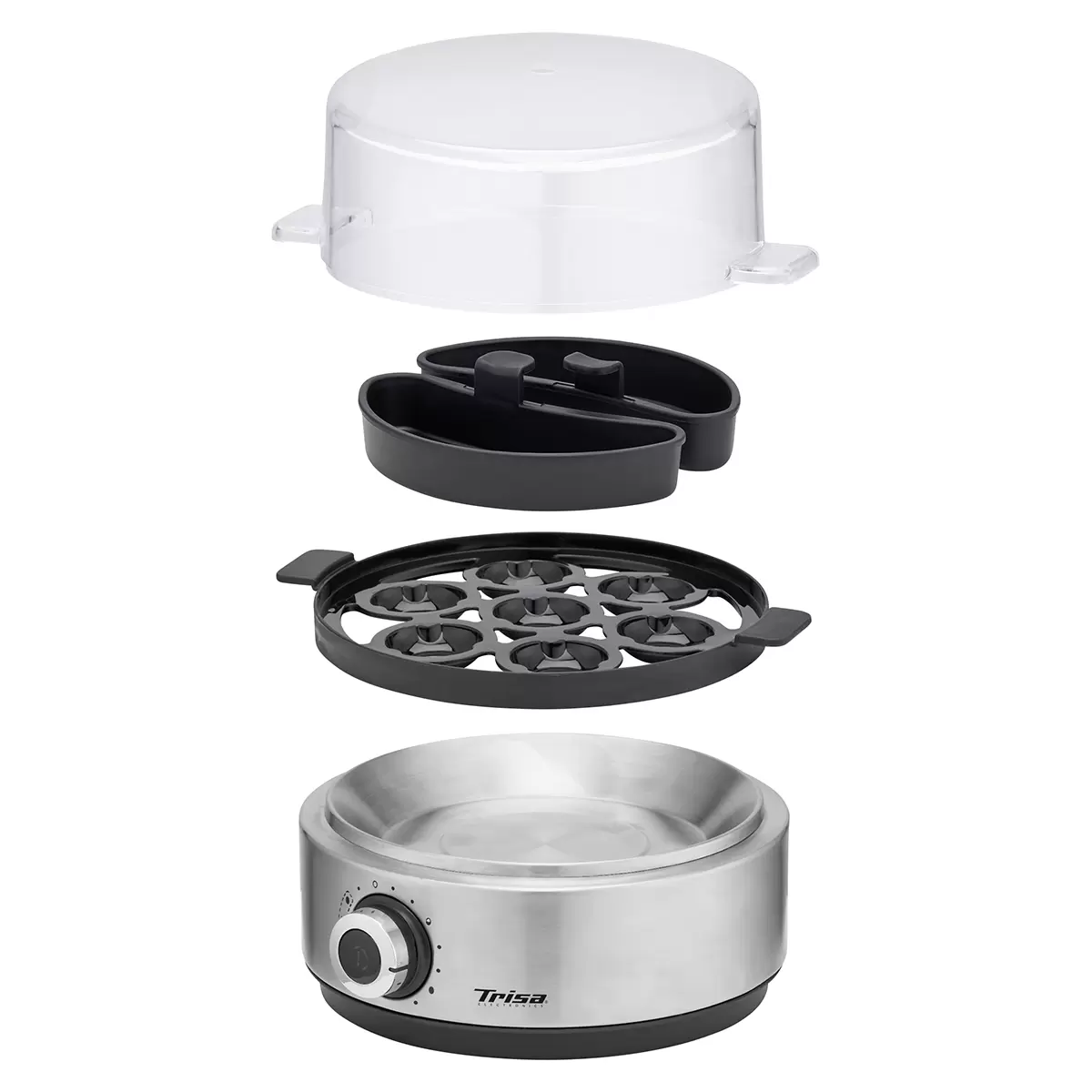 Eierkocher Vario Eggs schwarz,silber