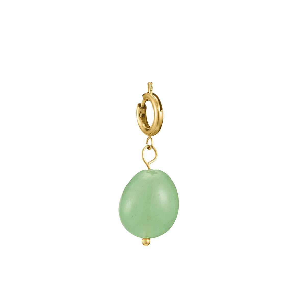 Charm Aventurine acier doré or