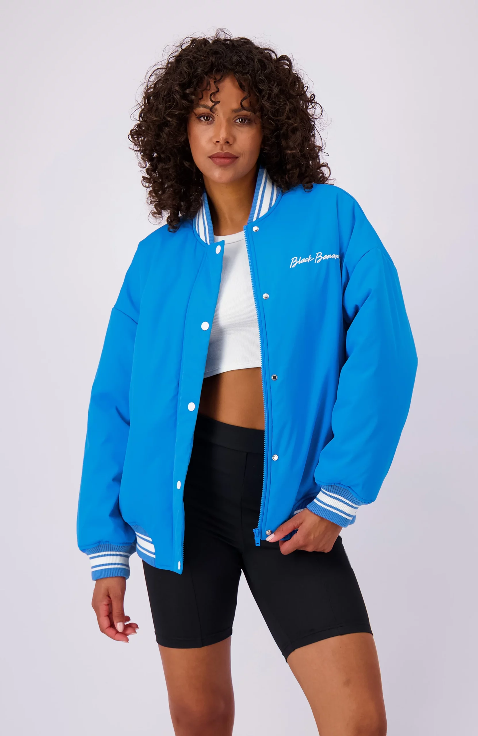 Black Bananas Royal Bomber Jack Dames Blauw