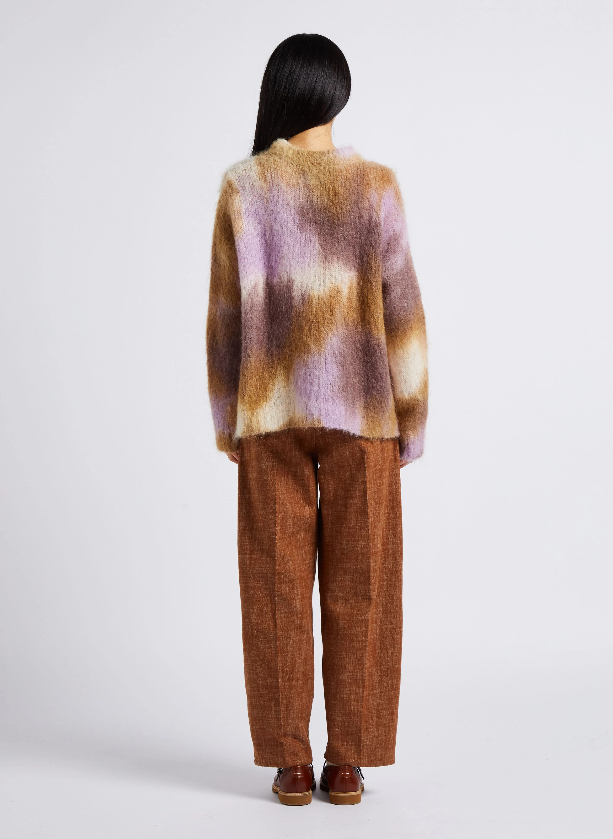 CORTINA - Pantalon large en coton | Marron