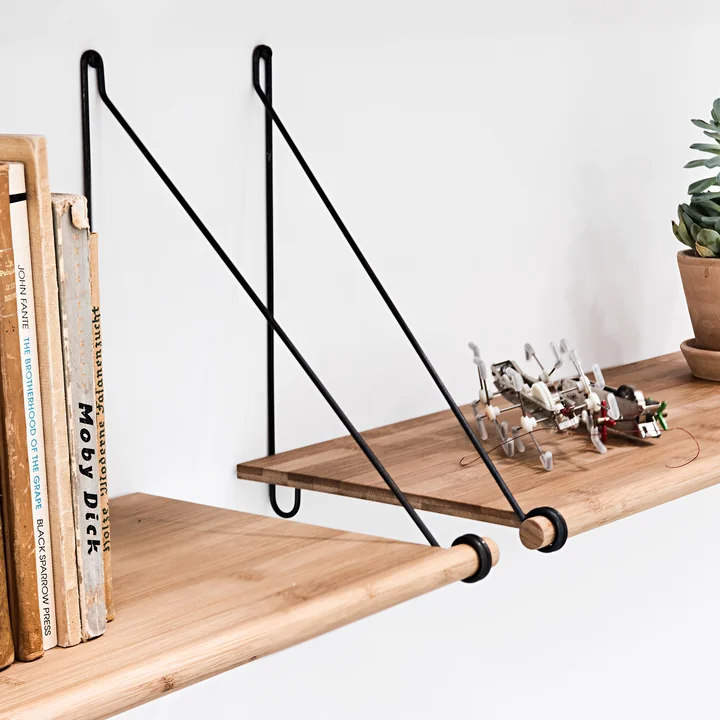We Do Wood - Loop Shelf, Eiche geräuchert / schwarz
