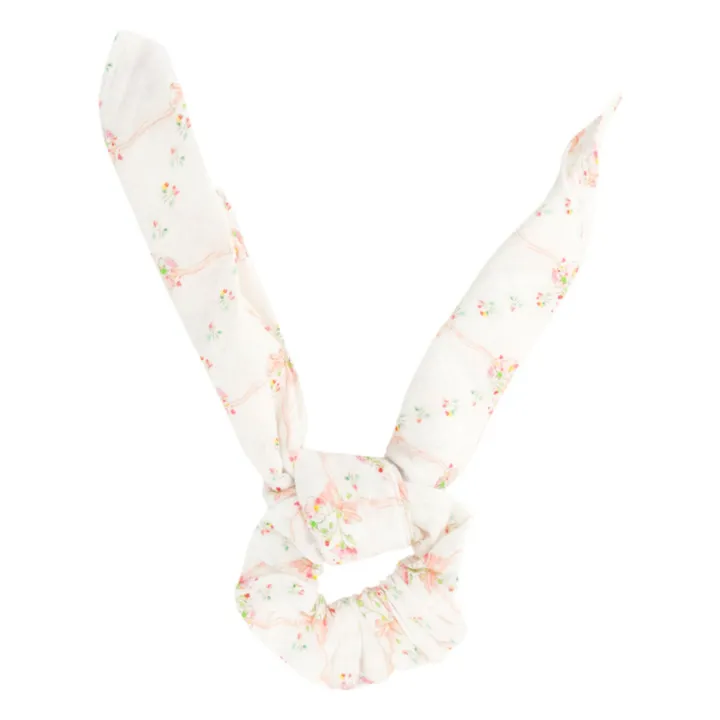 Bonton Chouchou Nœud Fleuri | Ecru