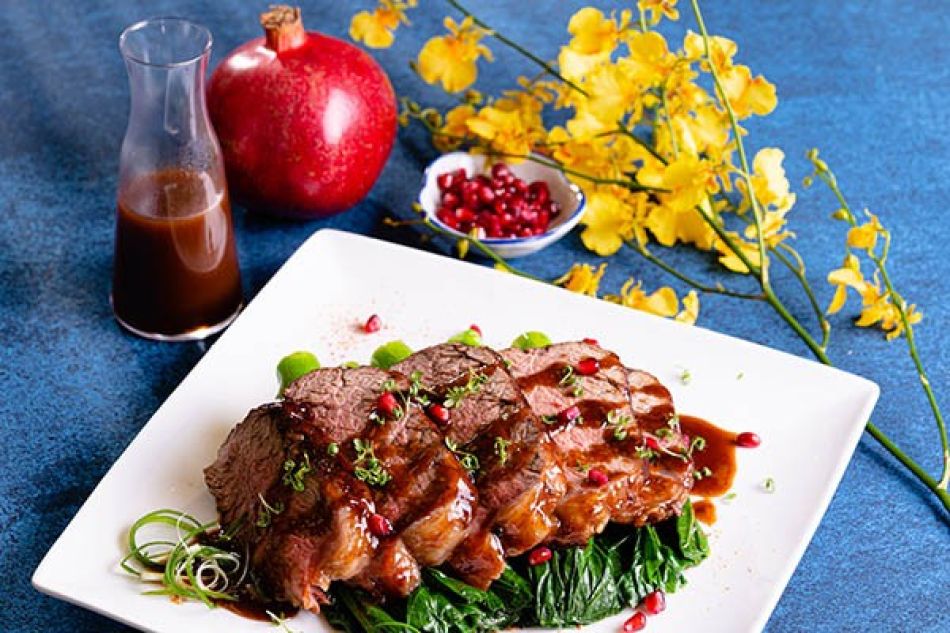Ribeye met fruitige saus