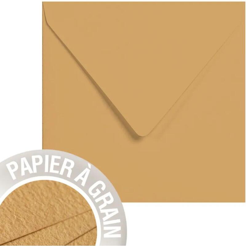 Paquet de 5 enveloppes Grain de Pollen 140x140mm 120g/m²