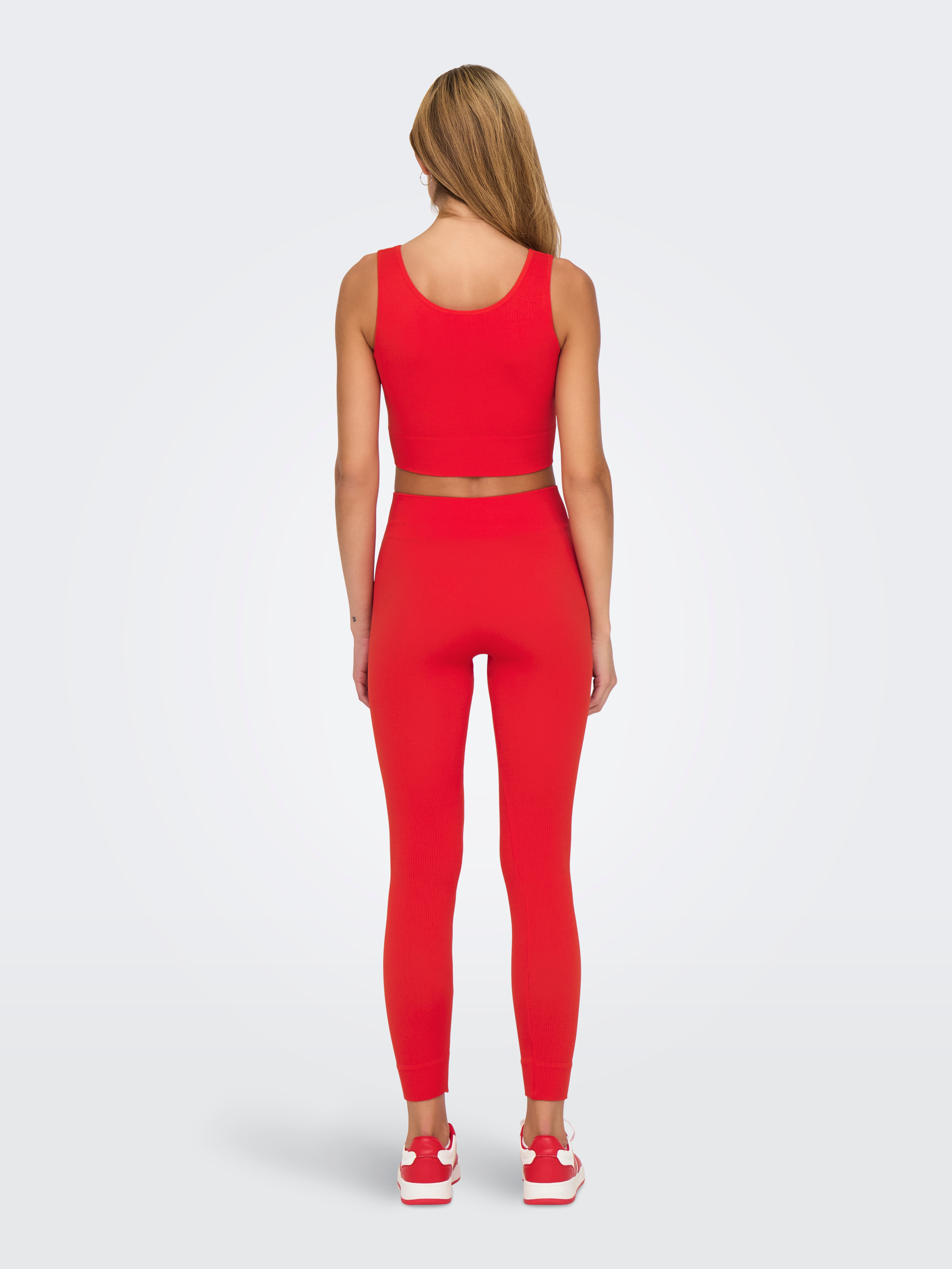 ONPJAIA Hohe Taille Enger Schnitt Sportleggings High Risk Red