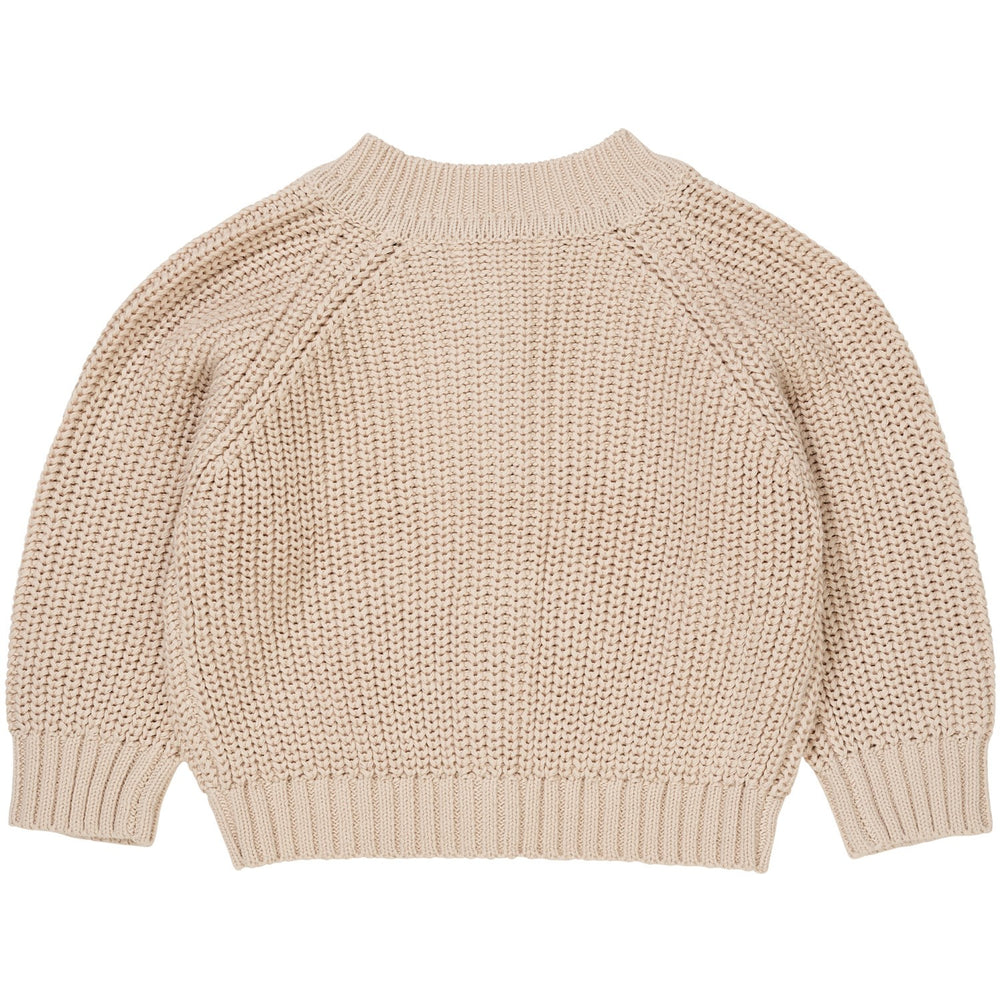 Køb COPENHAGEN COLORS Beige Strikket Classic Rib Cardigan