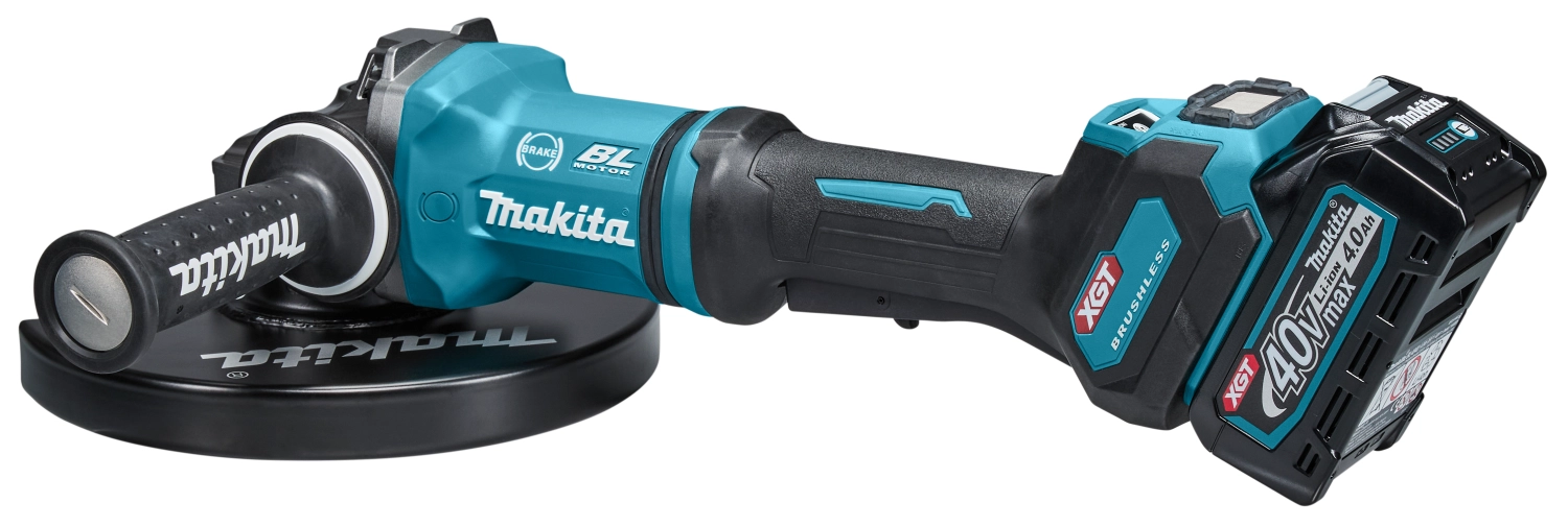 Makita GA038GM203 XGT 40V Max Li-Ion accu haakse slijper set (2x 4,0Ah) in koffer - 230mm - koolborstelloos