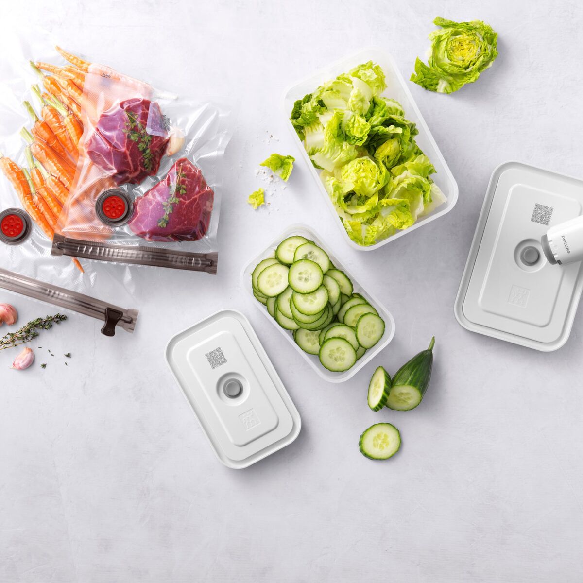 Fresh & Save vakuum startsett 7 deler, plast