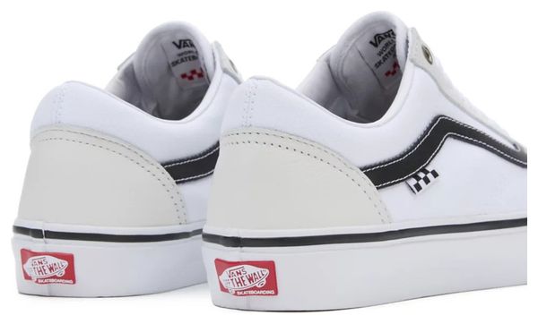Chaussures Vans Skate Old Skool Cuir blanc/Blanc
