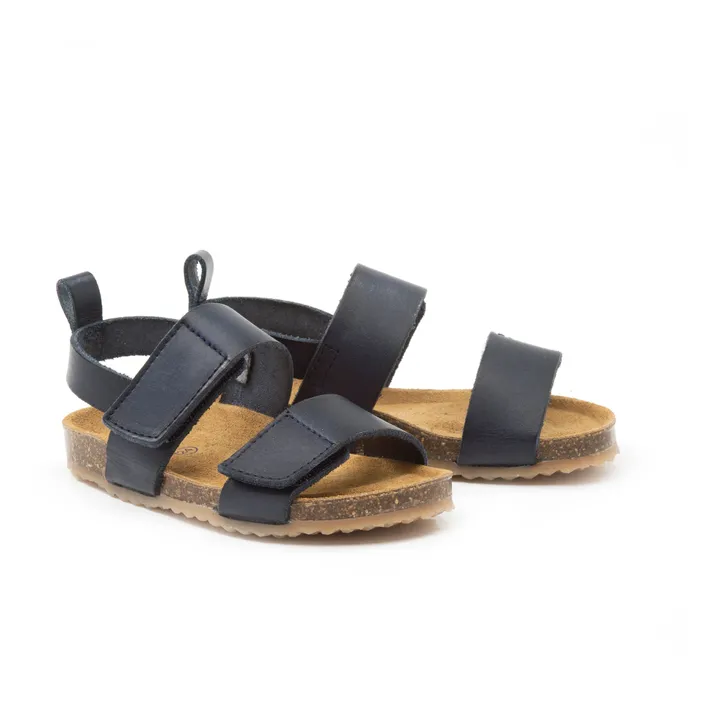 Pèpè Two Con Me - Sandales Double Scratchs | Bleu marine