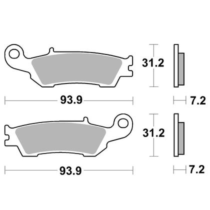 Plaquettes de freins SBS 840SI Sinter Métal Fritté avant