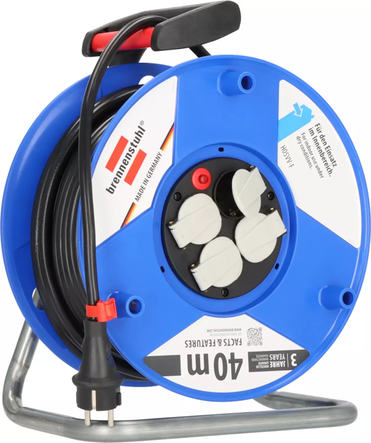 Brennenstuhl 1208300 Garant kabelhaspel - H05VV-F 3G2,5 - 40m