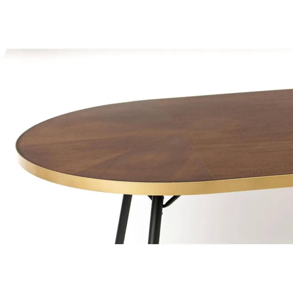 Puur - Lomma eettafel hout 200 cm - bruin/goud