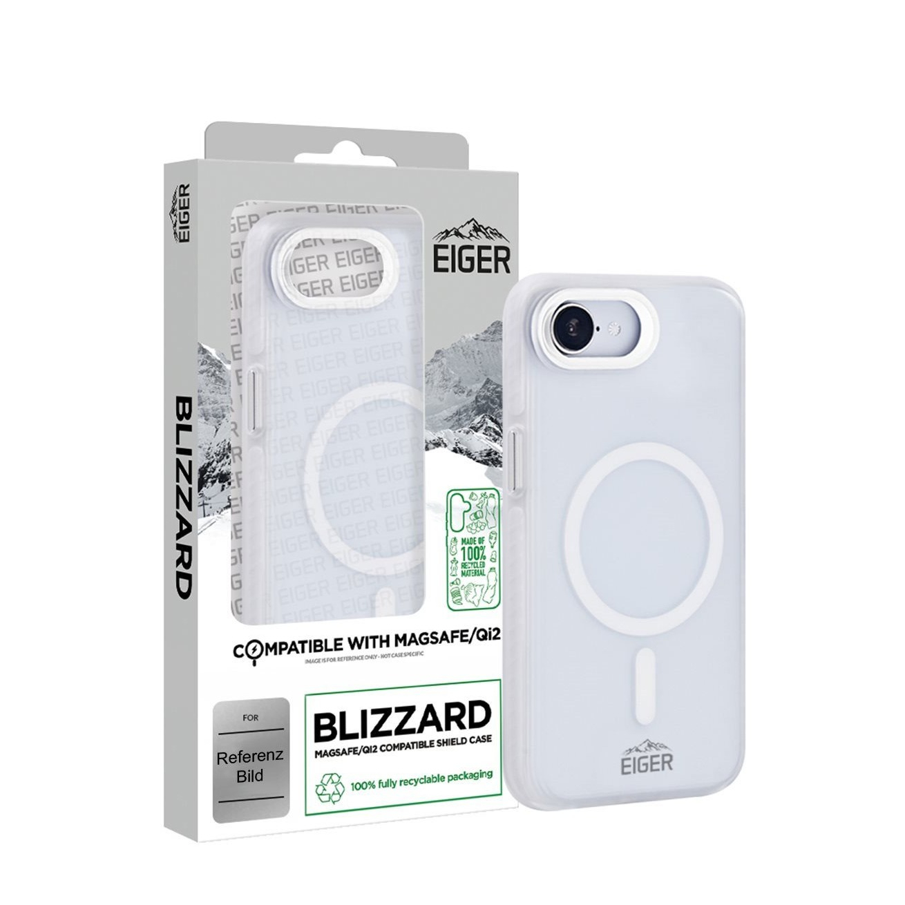 iPhone 16 MagSafe Blizzard Case GRS Schutzhülle aus Recycelten Materialien (EGCA00821) - Weiss