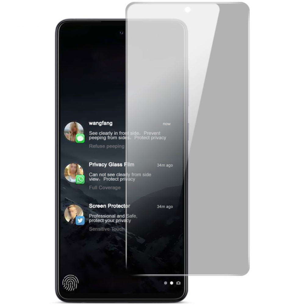 Samsung Galaxy A72 / A72 5G Privacy Vollbild Panzer Glas Display Schutz