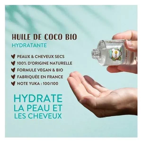 Lovea - Óleo de Coco Orgânico Multiuso - Pele Seca e Cabelo Seco 50ml