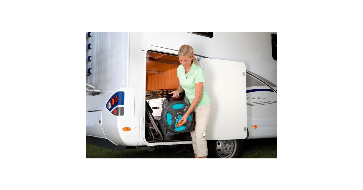 GARDENAClassic slangenbox 15 set in doos slanghaspel  (Grijs/turquoise, 2662-20, 15 m)