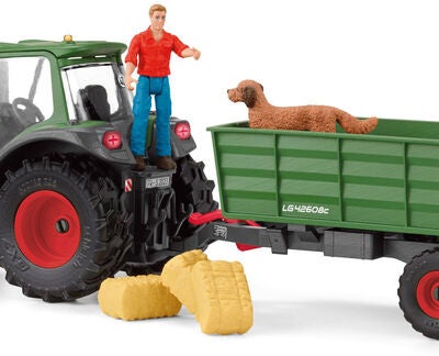 Schleich 42608 Farm World Traktor med Tilhenger