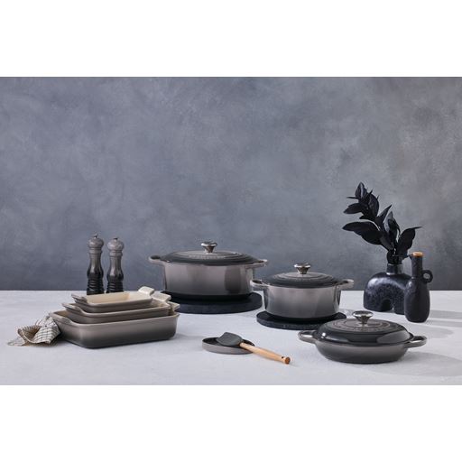 Le Creuset Signature Rund Støbejernsgryde, Flint, 6,7 L