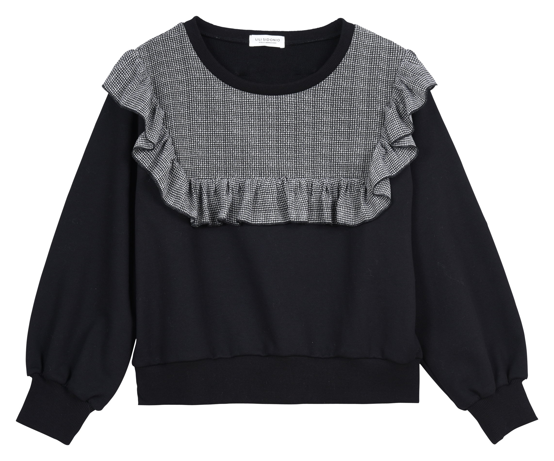 Sweat col rond en coton | Gris