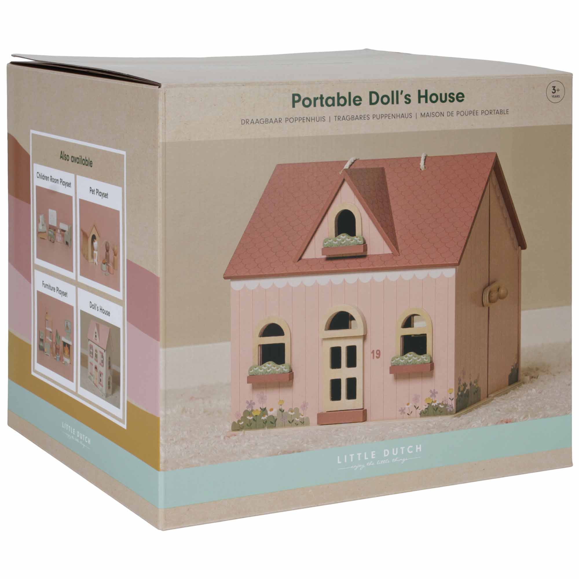 Little Dutch Draagbaar houten poppsenhuis FSC multi