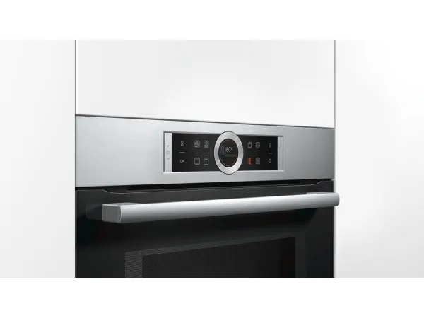 Bosch Serie | 8 CMG633BS1 - Kombinationsovn - til indbygning - niche - bredde: 56 cm - dybde: 55 cm - højde: 45 cm - med selv-rengøring - inox