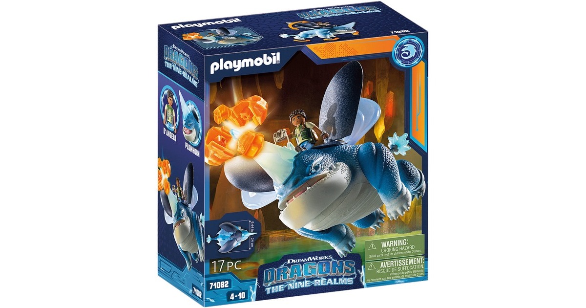 PLAYMOBILDragons: The Nine Realms - Plowhorn & D'Angelo Constructiespeelgoed  (71082)