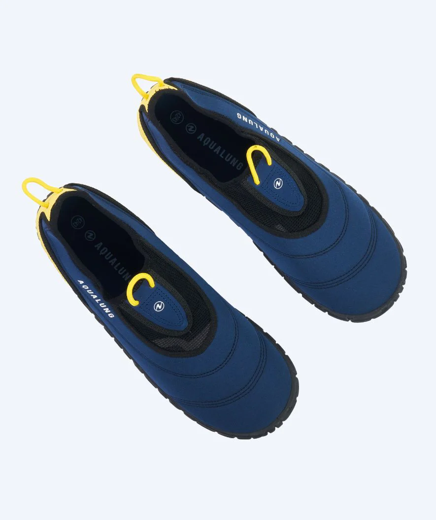 Aqualung neopren badesko til voksne - Beachwalker XP - Mørkeblå/gul