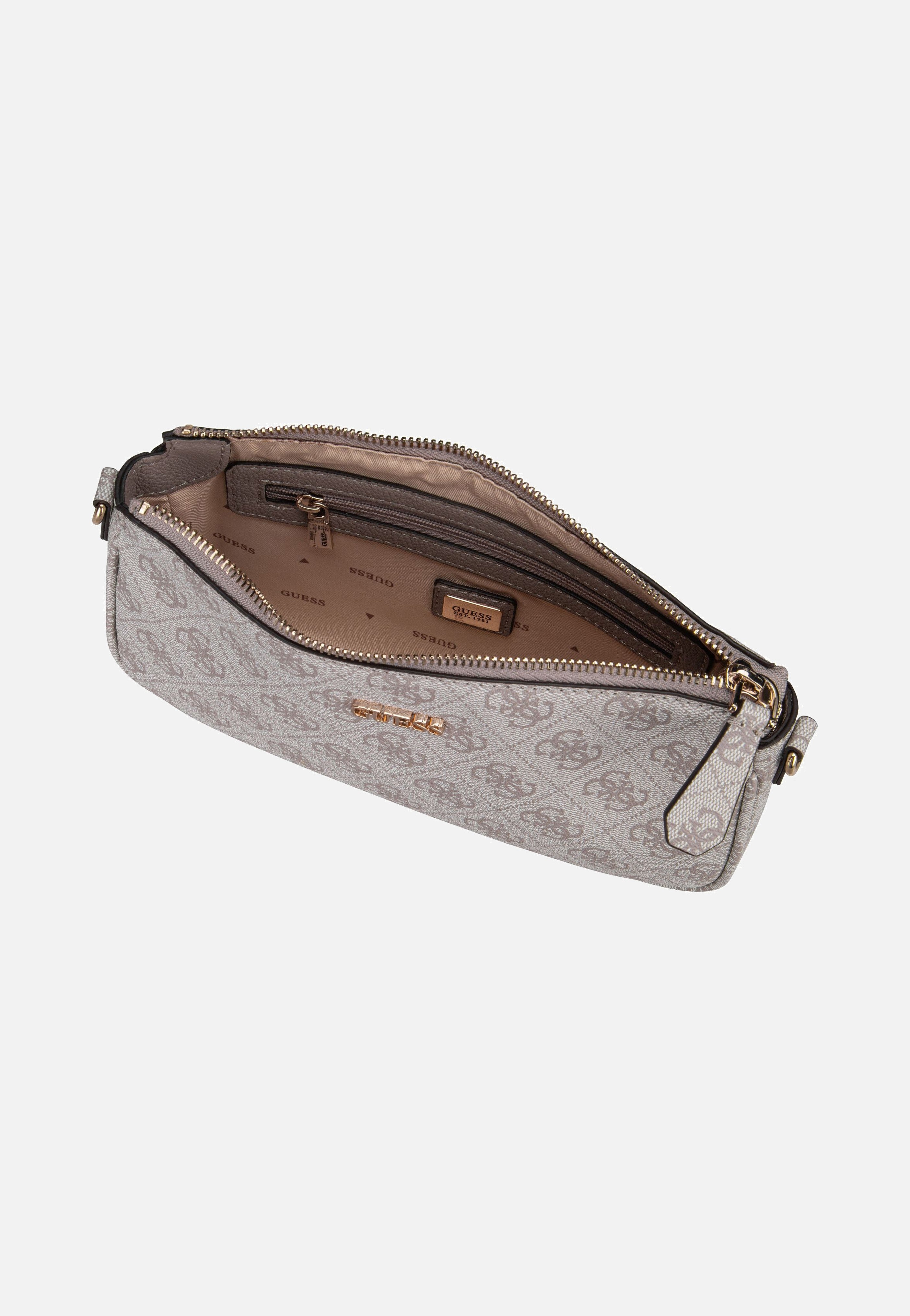 Noelle II Double Pouch CB Logo 72710 Dark Taupe - Crossbody Bag
