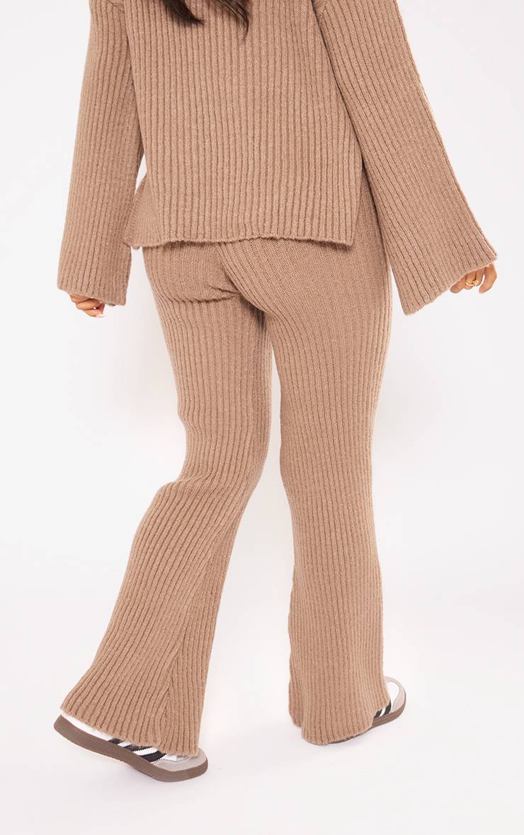 Moka Pantalon Petite Large En Maille Côtelée