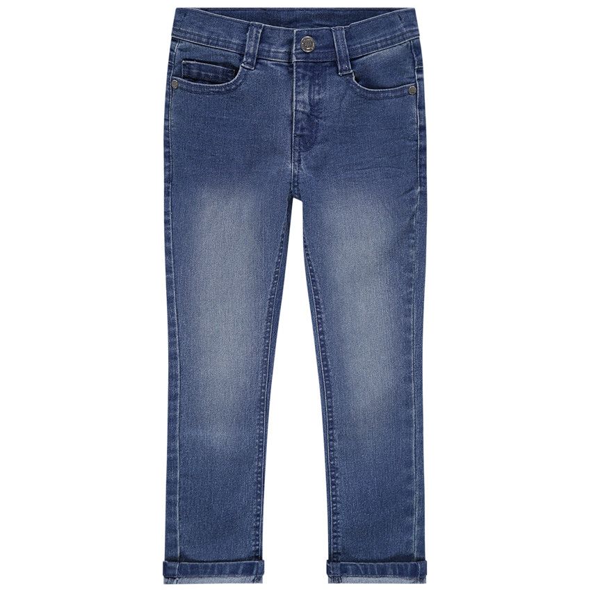 Jean slim effet used - Bleu moyen