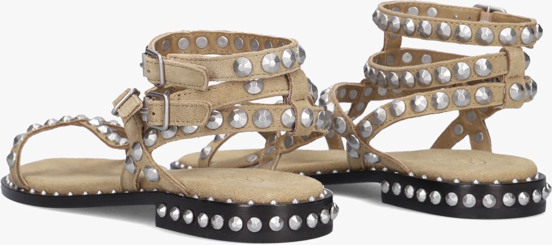 beige ash platte sandalen play