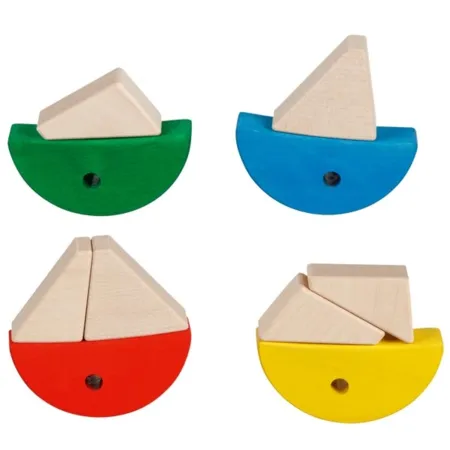 goki Legespiel und Bausteinkasten 6 bunte Fische