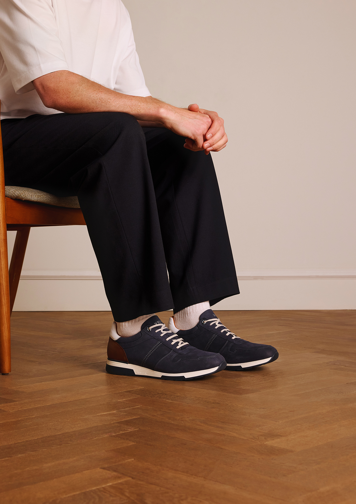 Blauwe nubuck sneakers