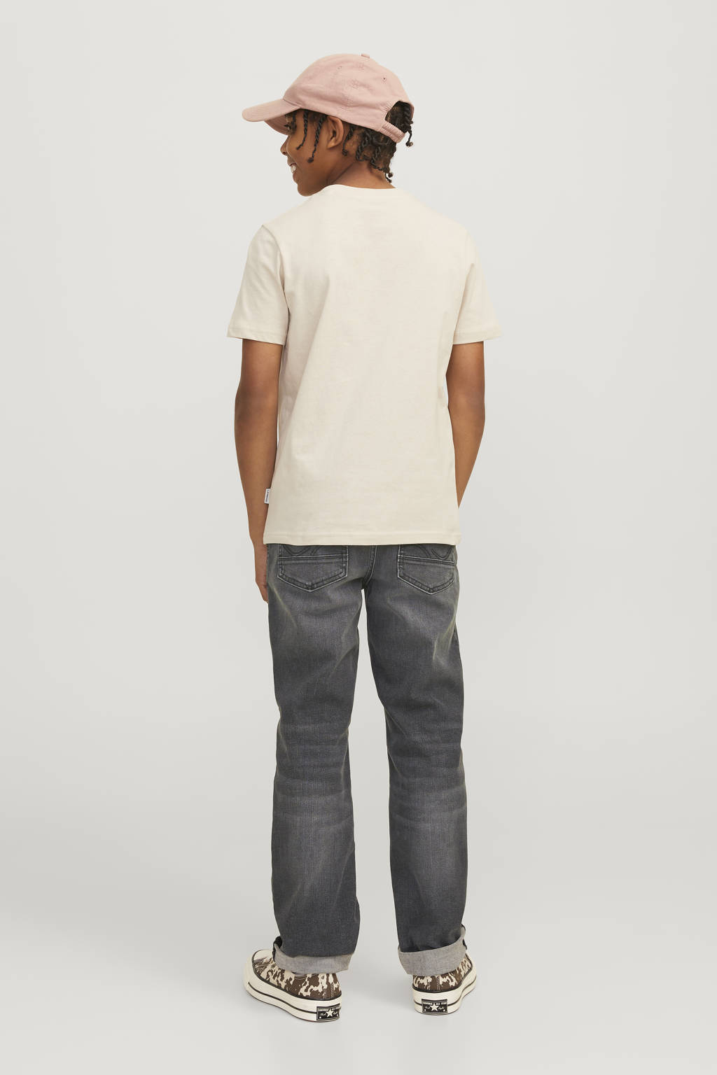 JACK & JONES regular fit jeans JJICLARK JJLEON grey denim