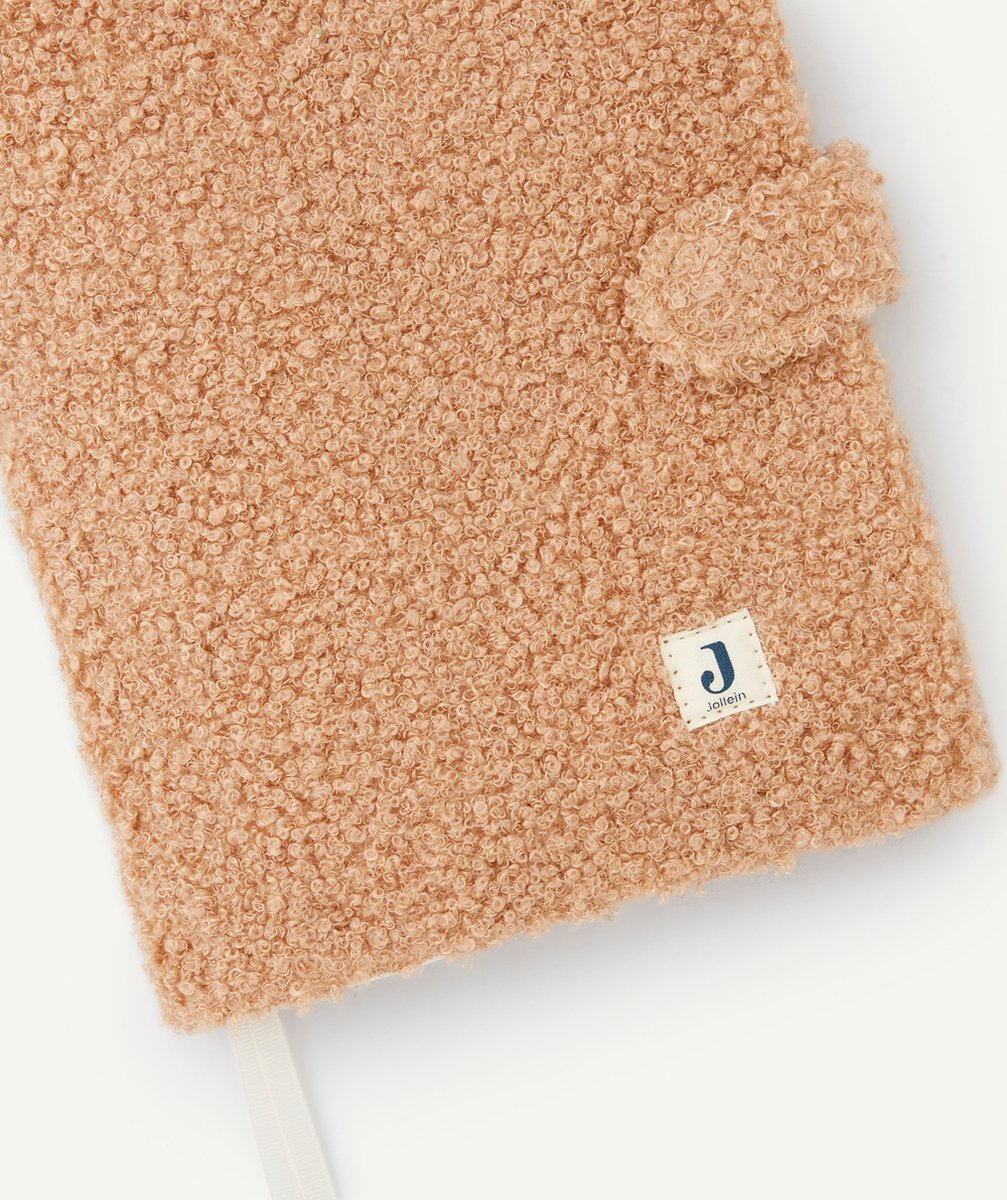 JOLLEINPROTÈGE CARNET DE SANTÉ 23x17 CM EN BOUCLETTES BISCUIT