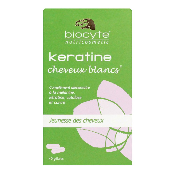 Keratine cheveux blancs 40 gélules