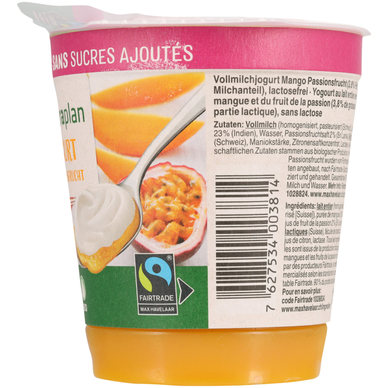 Naturaplan Bio Fairtrade Joghurt Mango Passionsfrucht ohne Zuckerzusatz 2x150g