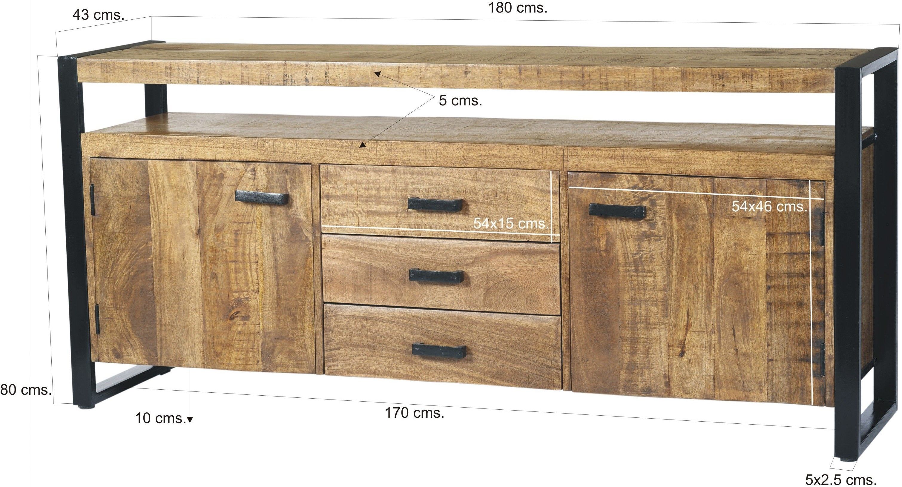 Dressoir Nairobi B180 x D45 x H80 cm