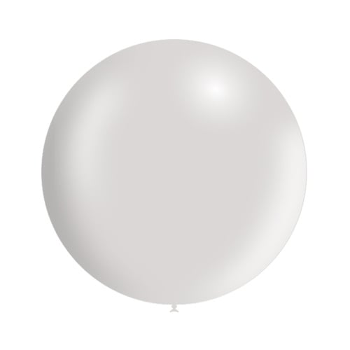 Lichtgrijze Reuze Ballon Metallic 60cm