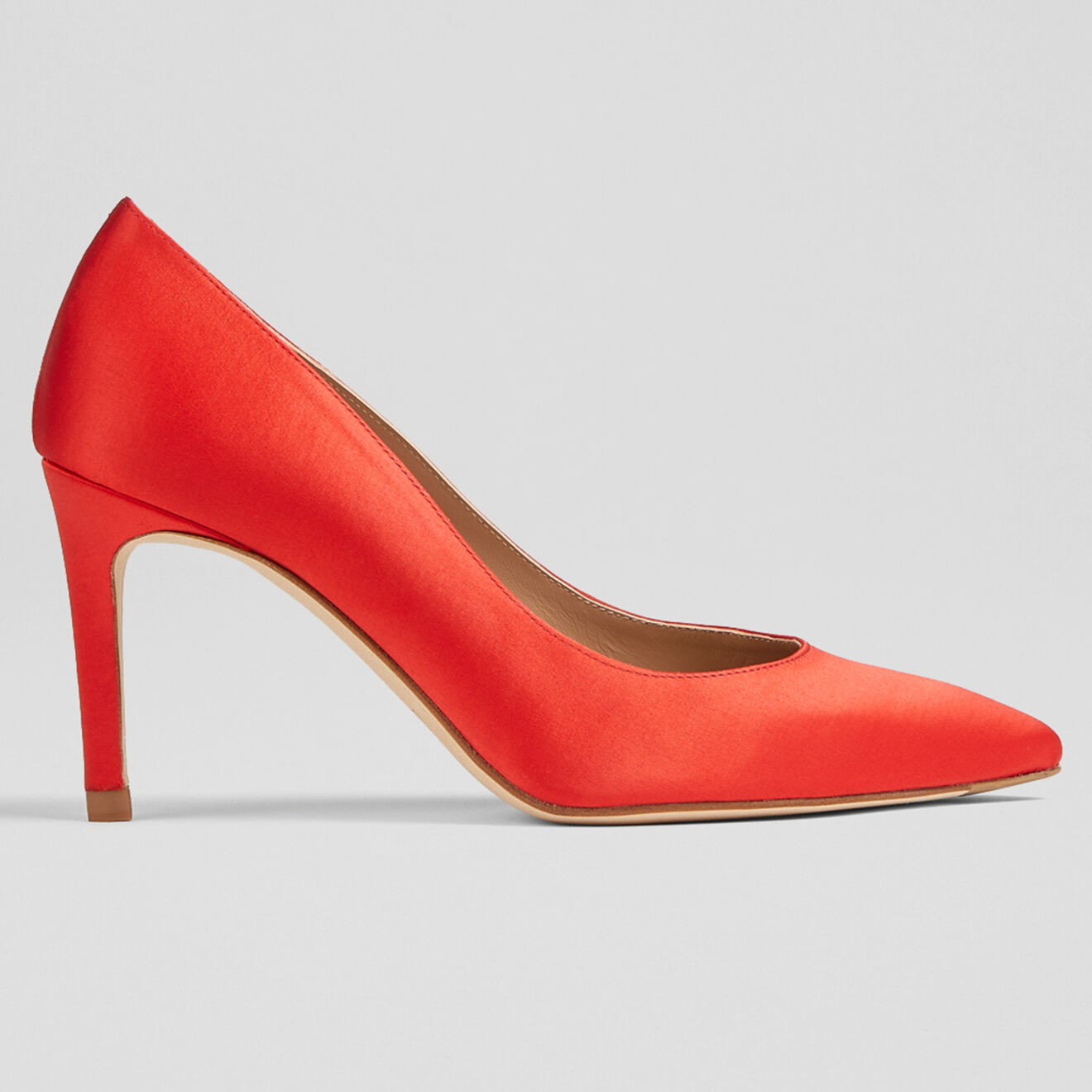 L.K. Bennett Escarpins en Satin Floret rouges - Talon 8,5 cm