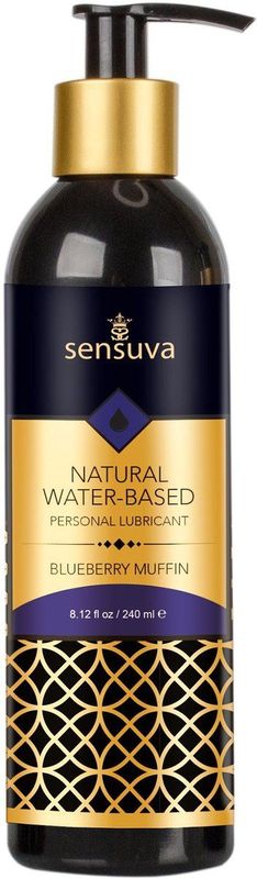 Sensuva - Natural Waterbasis Glijmiddel Bosbessen Muffin 240 ml