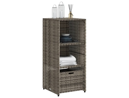 VIDAXL - Armoire de jardin Armoire de rangement de jardin gris 50x55x115 cm résine tres...