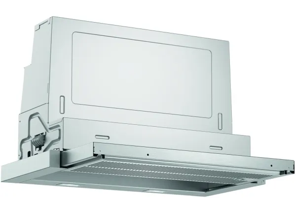 Bosch Serie | 4 DFR067A52 - Hætte - teleskopisk - Niche - bredde: 52.4 cm - dybde: 29 cm - udtrækning og recirkulation (-) - med intern motor - metalsølv