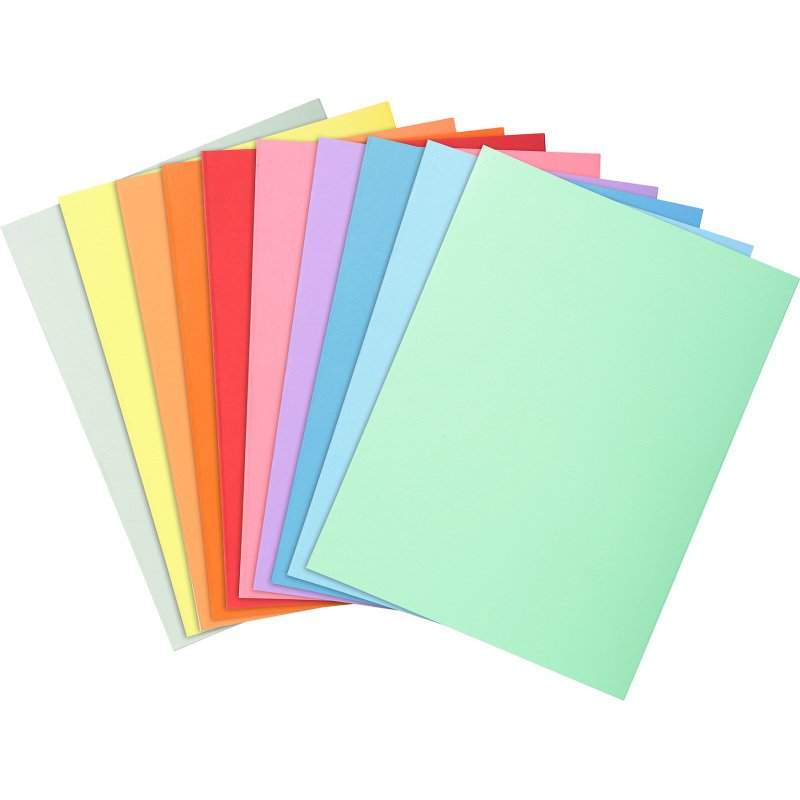 Chemises classiques 160 g Exacompta 24 x 32 cm couleurs assorties - Paquet de 100