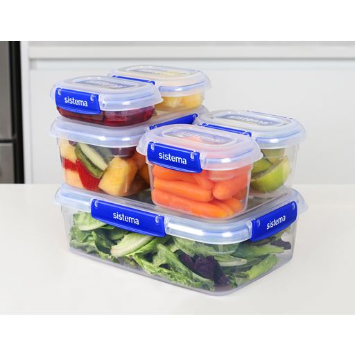 Sistema Starter Klip It 6-pak Opbevaringsbokse, Clear/Blue