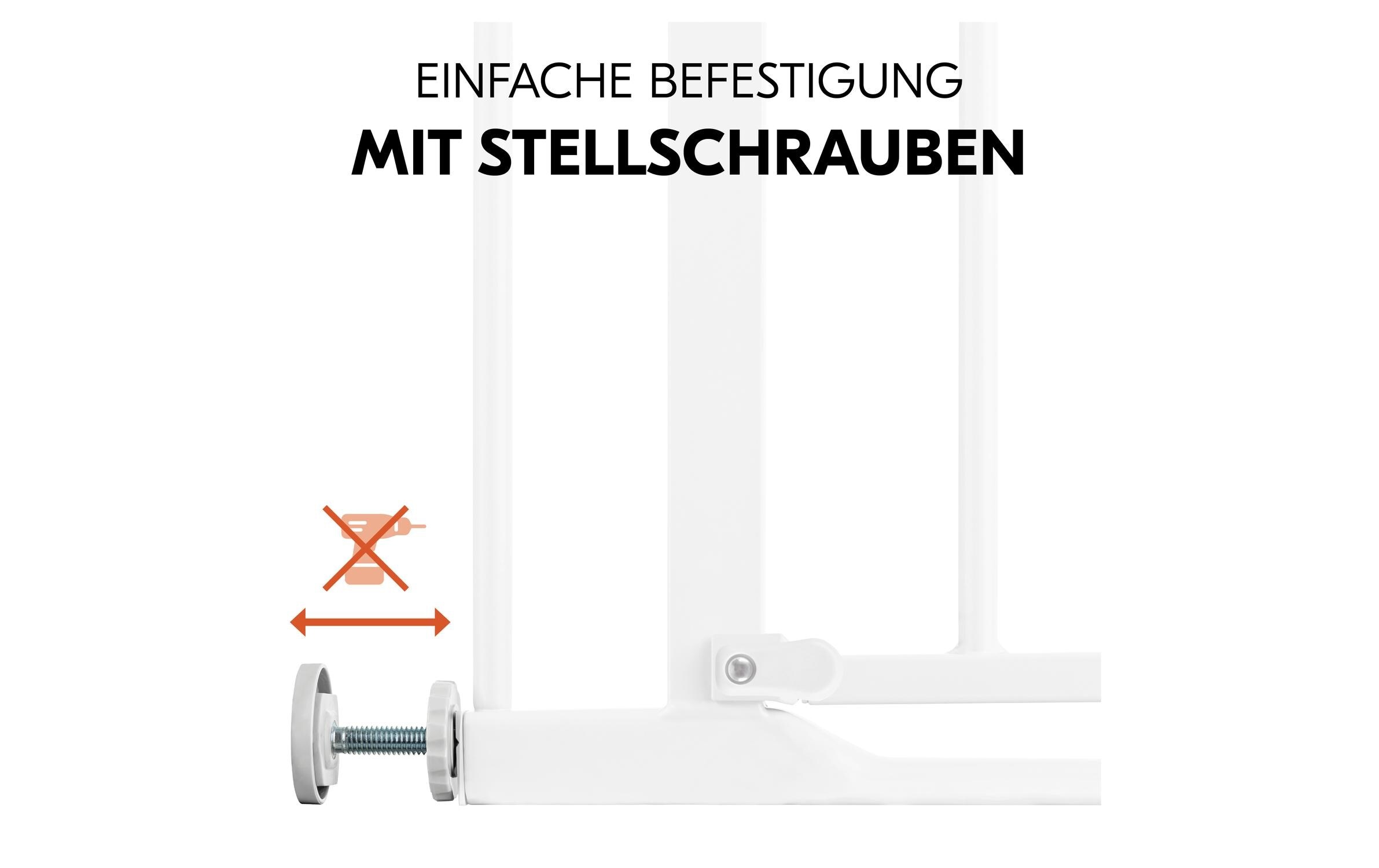Hauck Türschutzgitter »Clear Step 2 9 cm Weiss«