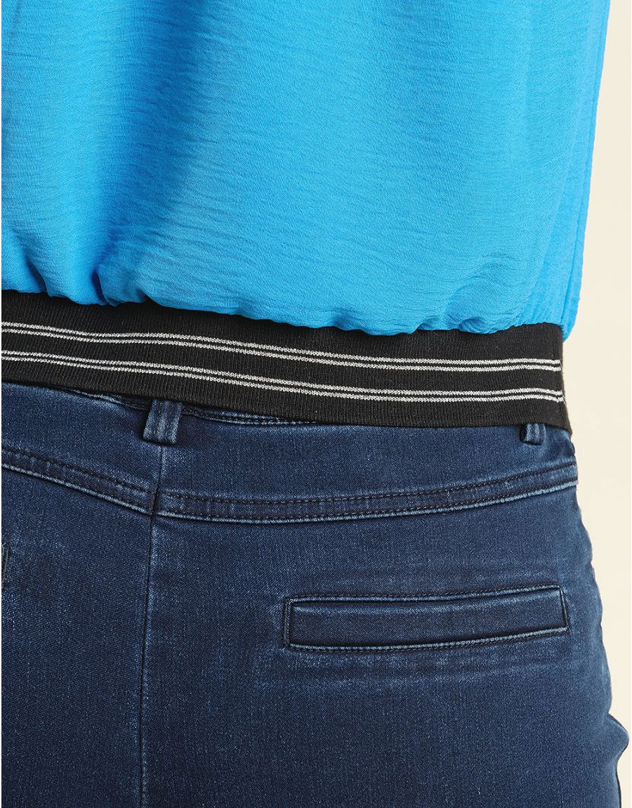 Top bleu lac blousant