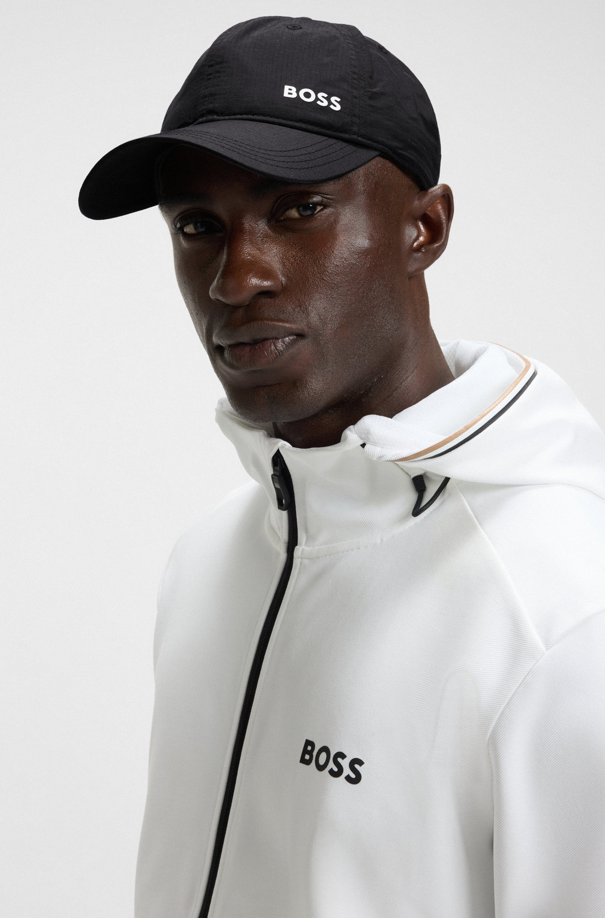 BOSS GREEN Fitted Cap »Lach-RS« Technical Sport Ripstop, UV-Protection, Weite verstellbar